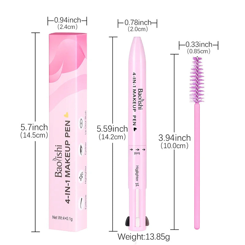 Medzone™4-in-1 Magic Makeup Pen , Lipstick, Eyeliner, Blush & Tint