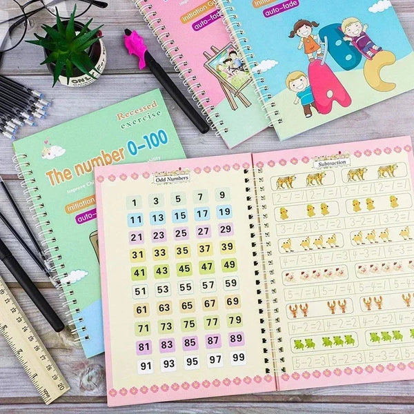 Medzone™Kids Sank Magic Book | Reusable Writing Practice Fun ✏️