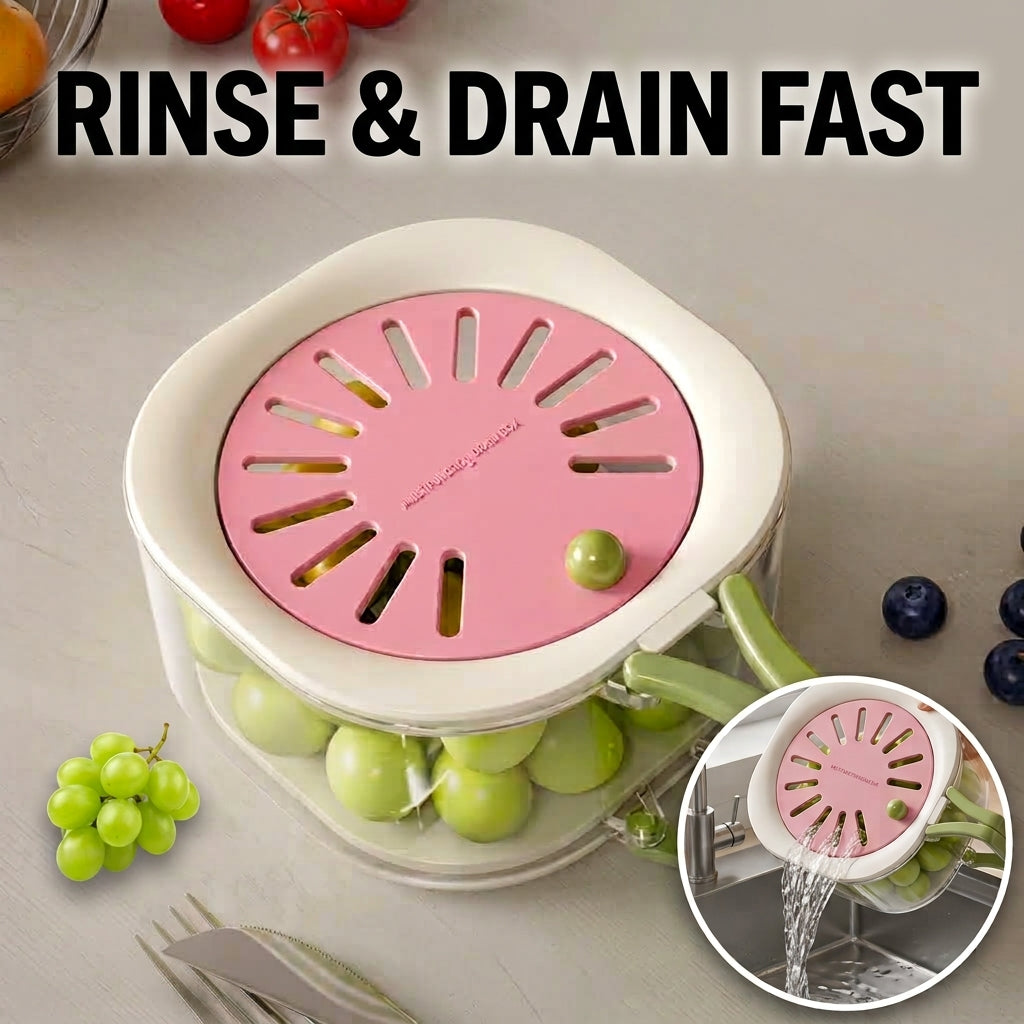 Medzone™2in1 Vegetable Washing Basin with Drain Basket